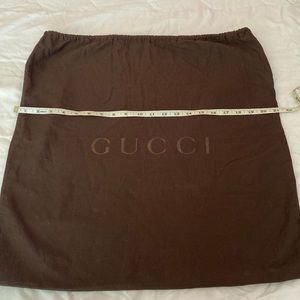GUCCI Brown Cotton Drawstring Dust Bag size Large